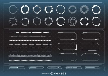 Futuristic interface assets collection Futuristic interface assets collection