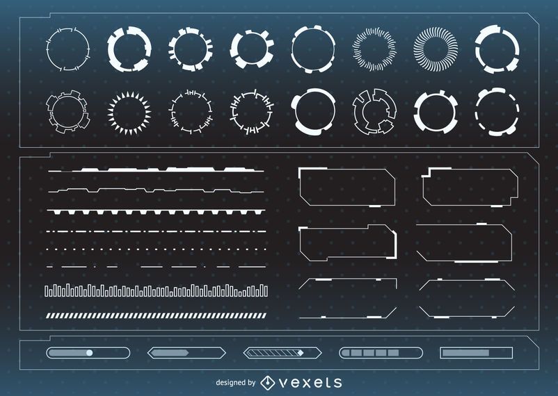 Futuristic interface assets collection Futuristic interface assets collection