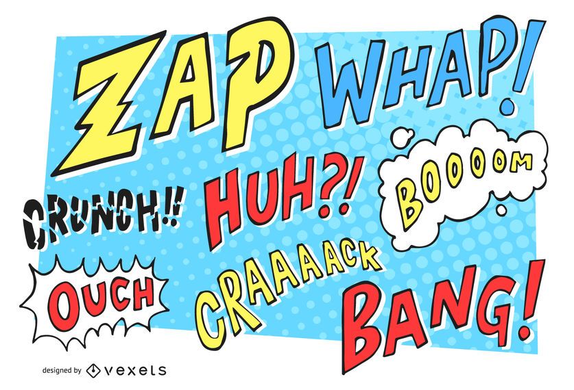 Comic pop art conjunto de sonidos y onomatopeyas. Comic pop art conjunto de sonidos y onomatopeyas.