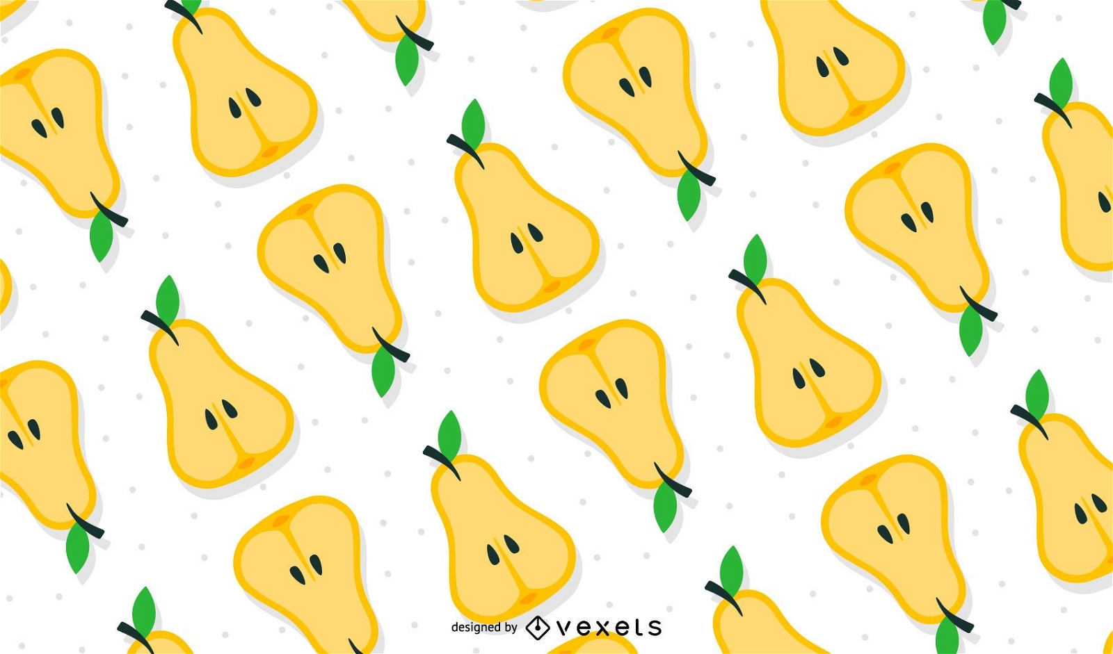 Seamless pears pattern background