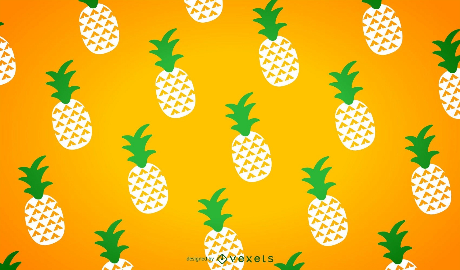 Illustrated seamless pineapple patterns