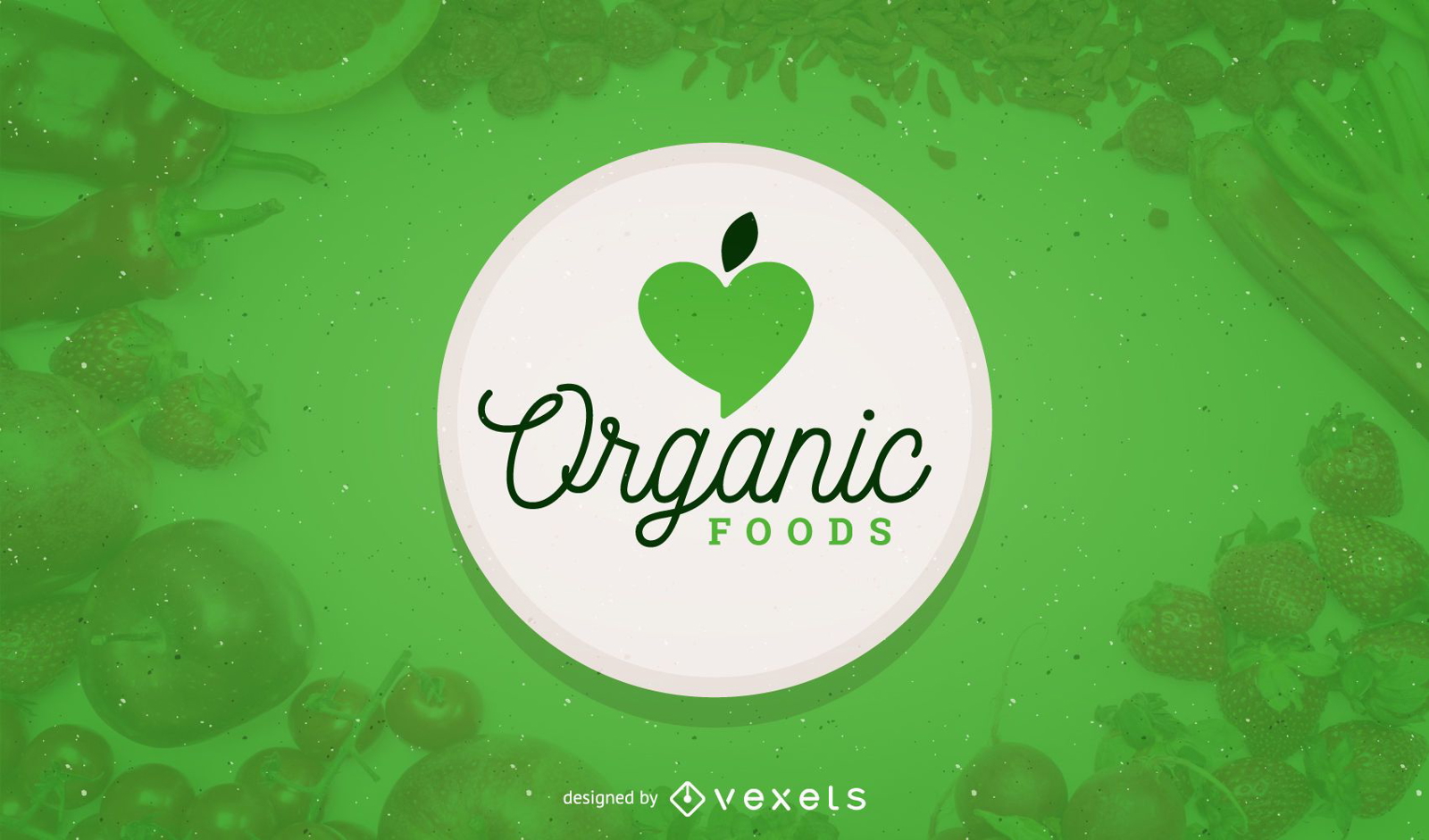 Modelo de logotipo de alimentos orgânicos