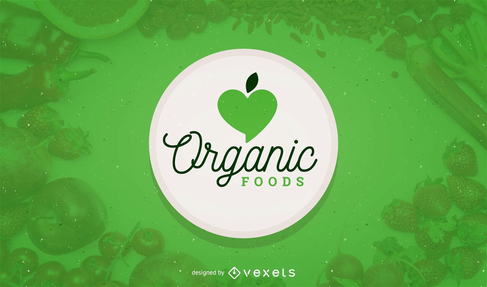 Organic food logo template