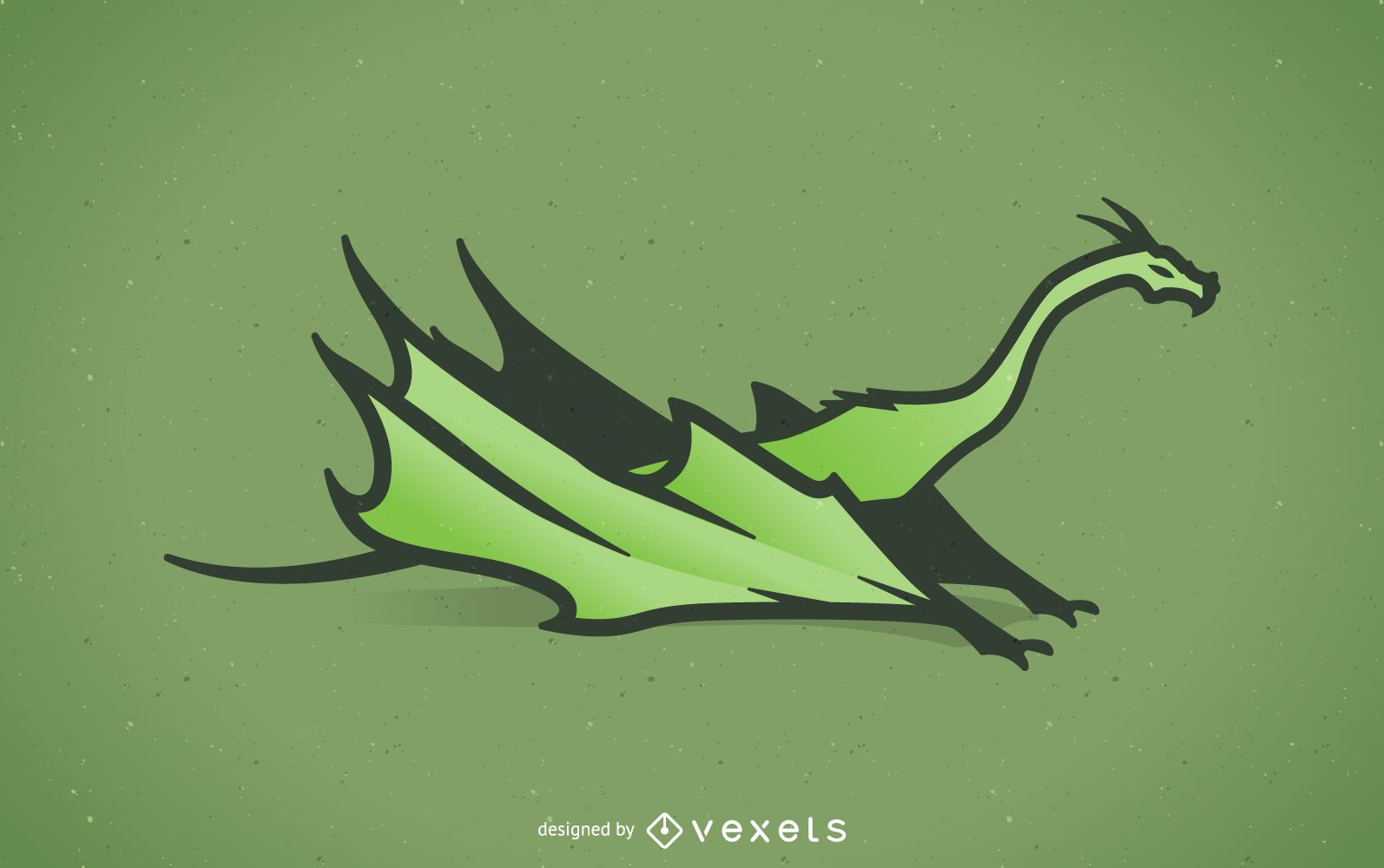 Ilustração de dragão verde