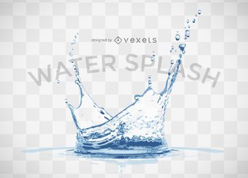 Salpicaduras de agua realista Salpicaduras de agua realista
