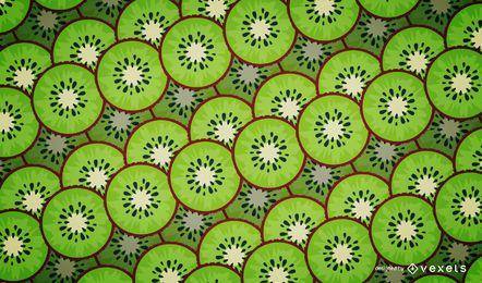 Diseño ilustrado del patrón del kiwi Diseño ilustrado del patrón del kiwi