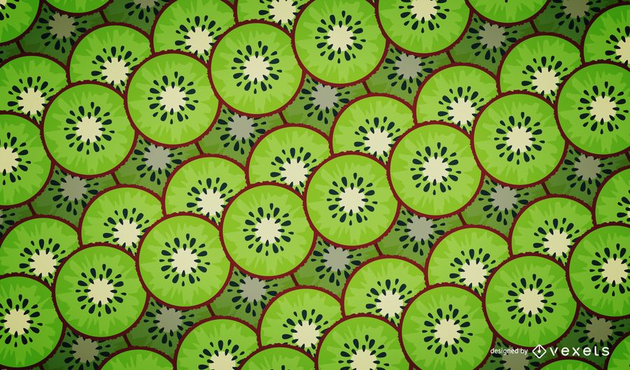 Illustrated kiwi pattern design Illustrated kiwi pattern design