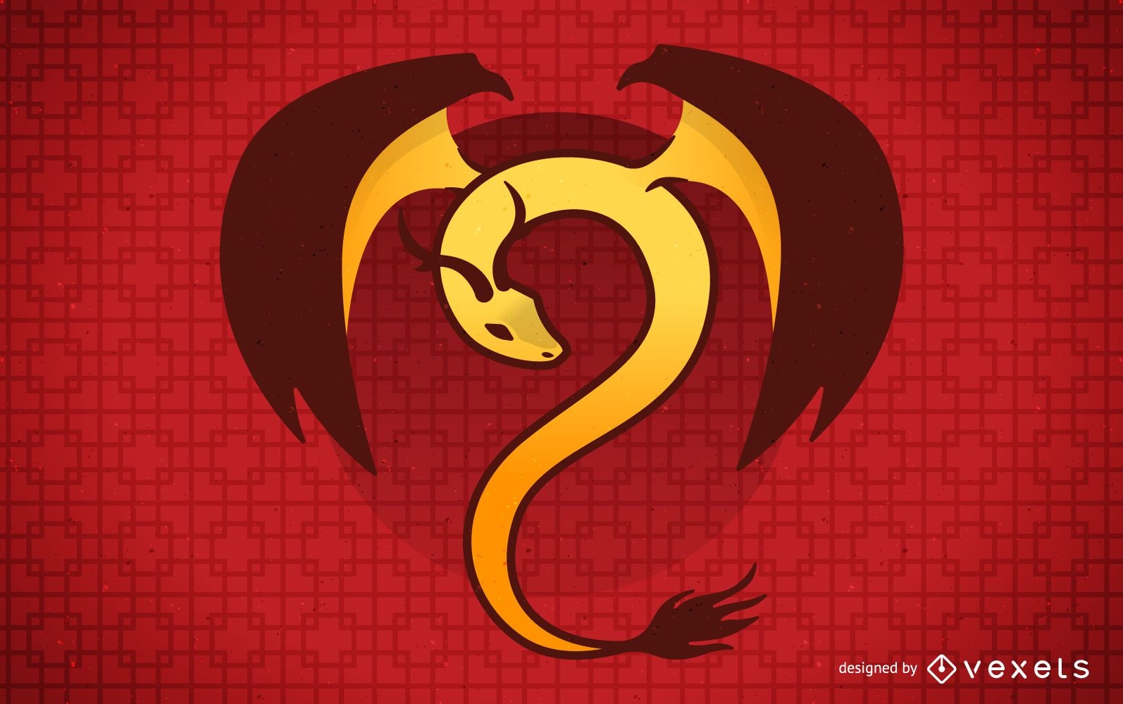 Illustrated dragon design