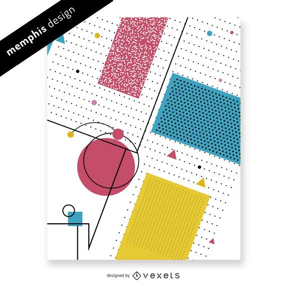 90s Memphis design in bright colors 90s Memphis design in bright colors