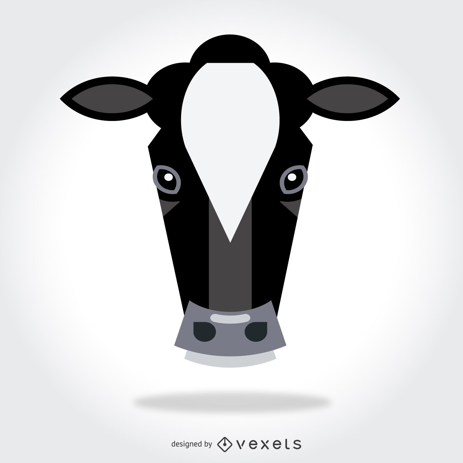 Ilustração de cabeça de vaca plana