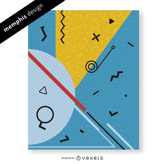 Memphis design with abstract details Memphis design with abstract details