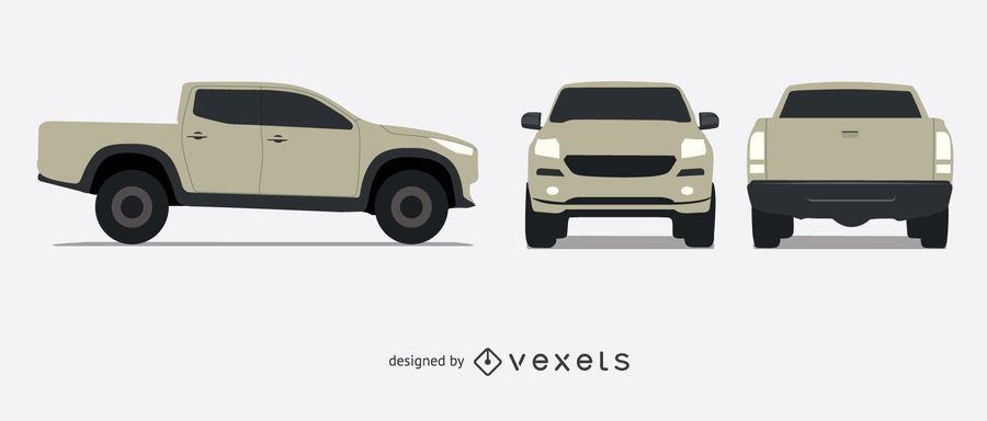 Conjunto ilustrado de camionetas pickup Conjunto ilustrado de camionetas pickup