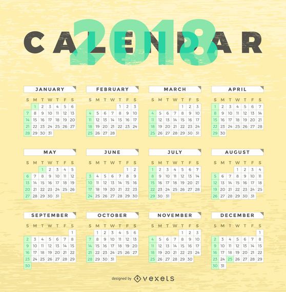 Wood texture 2018 calendar Wood texture 2018 calendar