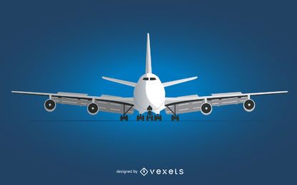 Flugzeug Vorderansicht Illustration