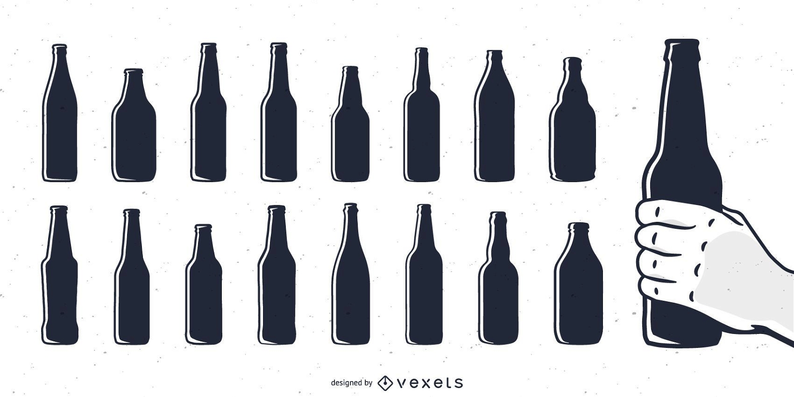Beer Bottles Silhouette Design Pack