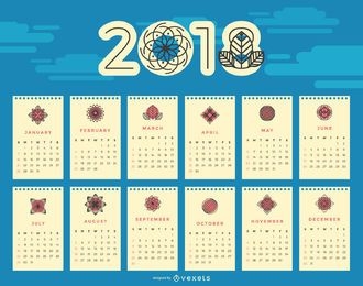 Calendário floral 2018