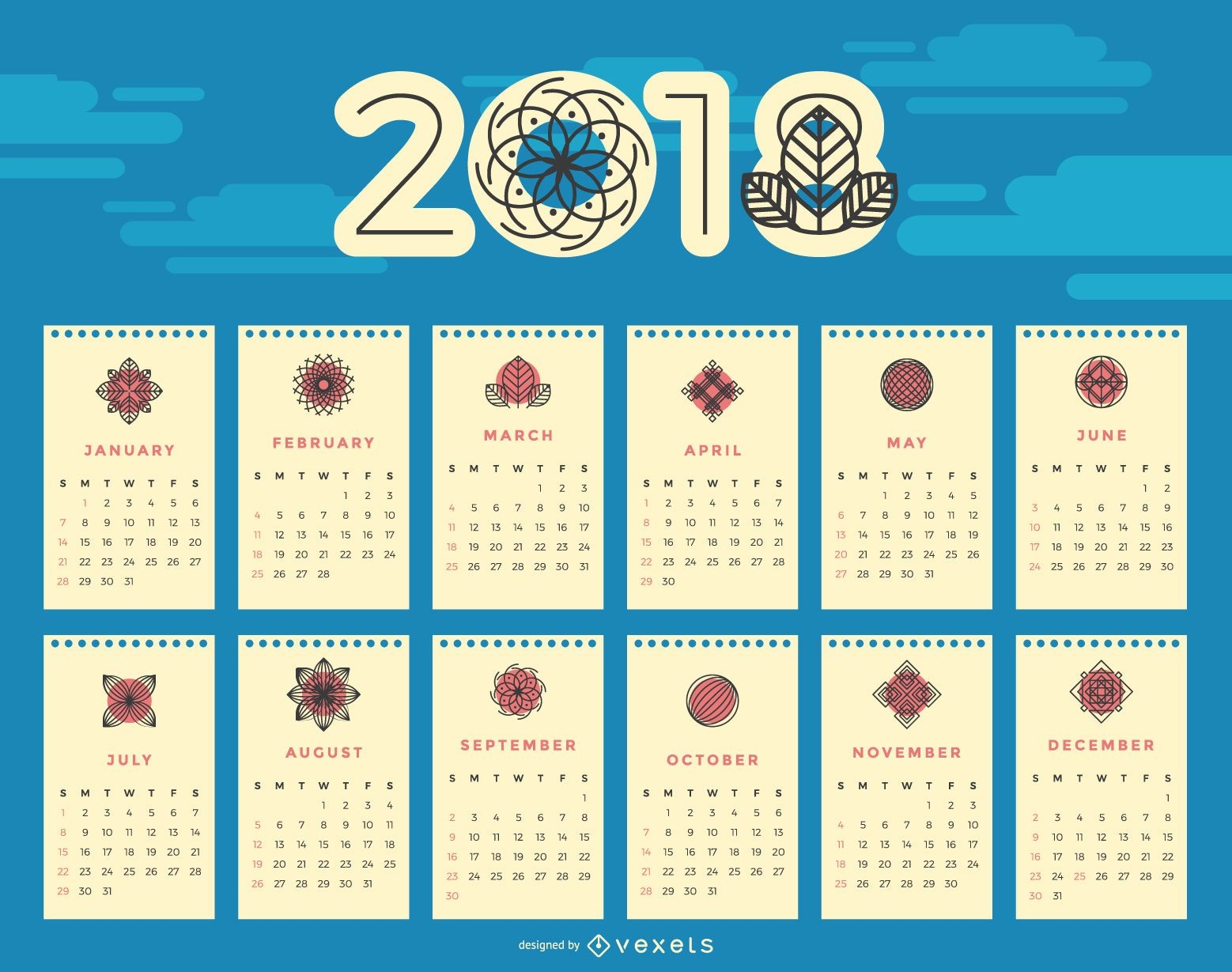 2018 Floral calendar