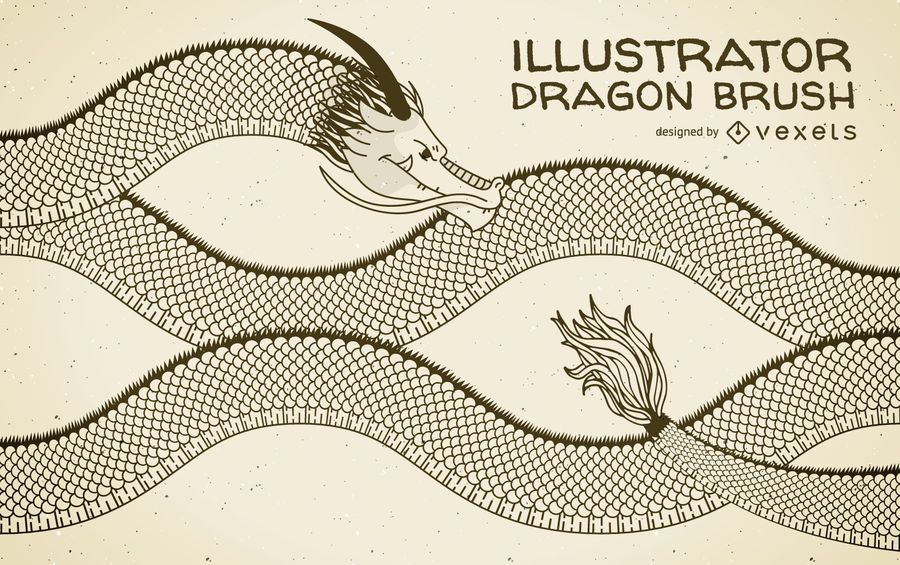Drache Illustrator Pinsel Drache Illustrator Pinsel