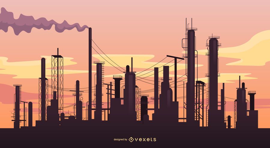 Industrial Landscape with factories Industrial Landscape with factories
