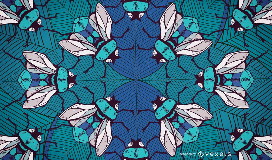 Illustrated bumble bees backgroun design Illustrated bumble bees backgroun design