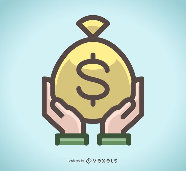 Bag of money icon Bag of money icon