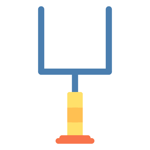 Icono de gol de f?tbol americano Diseño PNG