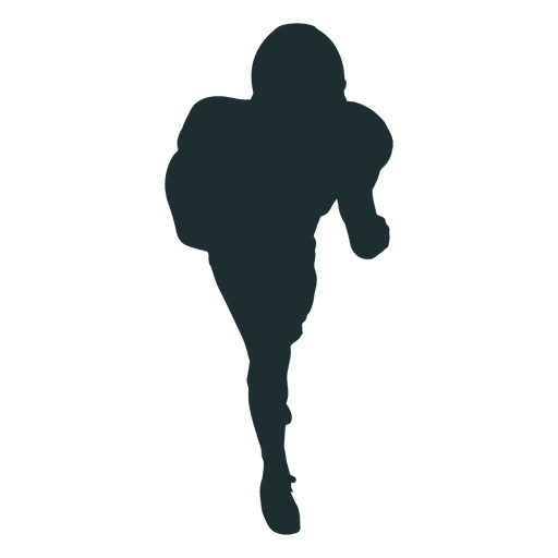 American football player blocking silhouette
