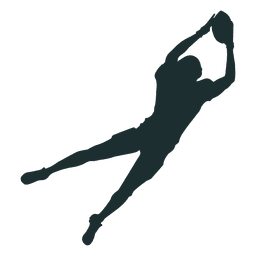 Silueta de captura de jugador de fútbol americano Diseño PNG
