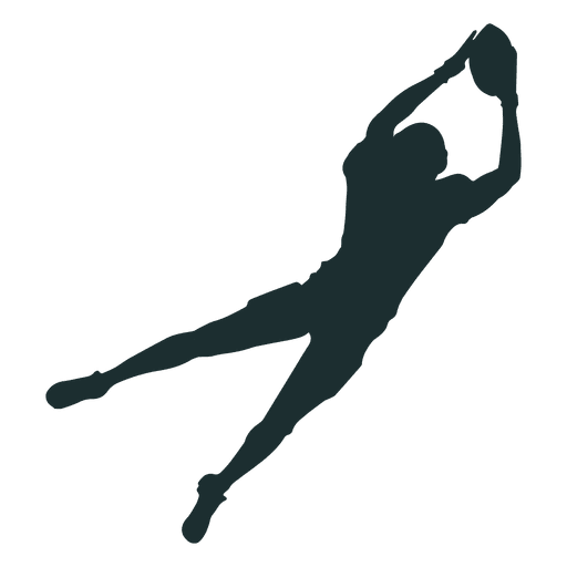 American football player catch silhouette PNG Design