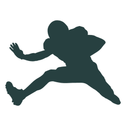 Jugador de fútbol americano saltando silueta Diseño PNG