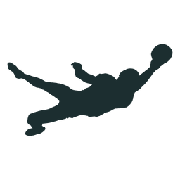 Silhueta de jogador de futebol americano com uma das mãos Desenho PNG