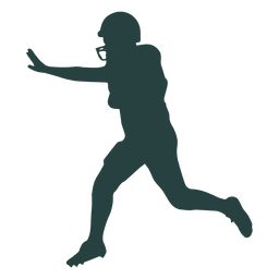 American football player pushing silhouette PNG Design Transparent PNG