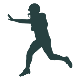 Jogador de futebol americano empurrando silhueta Desenho PNG