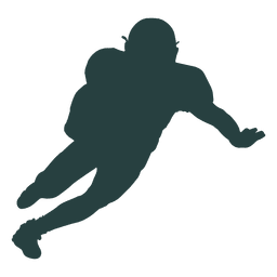 Jugador de fútbol americano corriendo silueta Diseño PNG