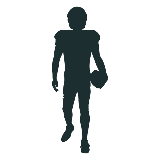 American football player walking silhouette PNG Design