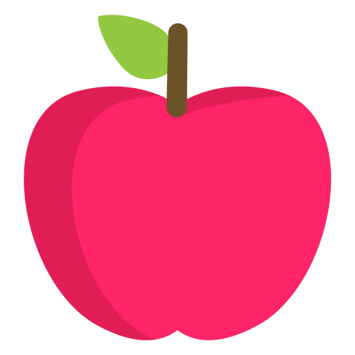 Manzana saludable fruta plana Diseño PNG