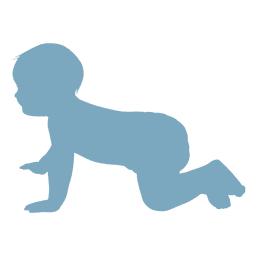 Bebé gateando silueta Transparent PNG