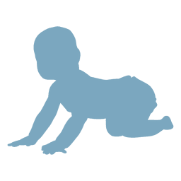 Bebé silueta rastrera Diseño PNG