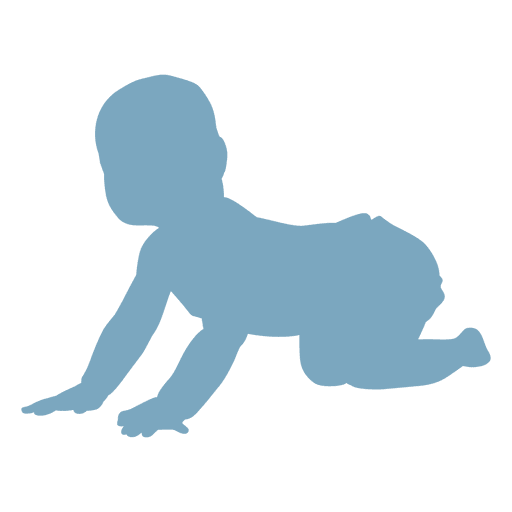 Baby creeping silhouette PNG Design
