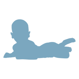 Silhueta de bebê deitada Desenho PNG