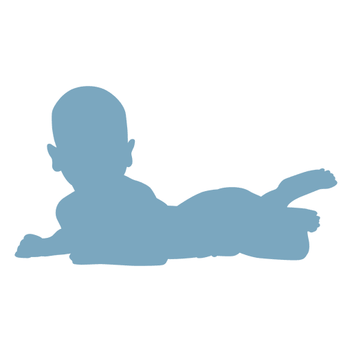 Baby lying silhouette PNG Design