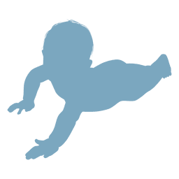 Bebé acostado silueta bebé silueta Diseño PNG