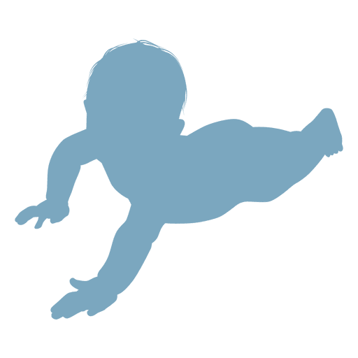Baby liegende Silhouette Baby Silhouette PNG-Design