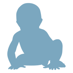 Silhueta de bebê em pé Desenho PNG