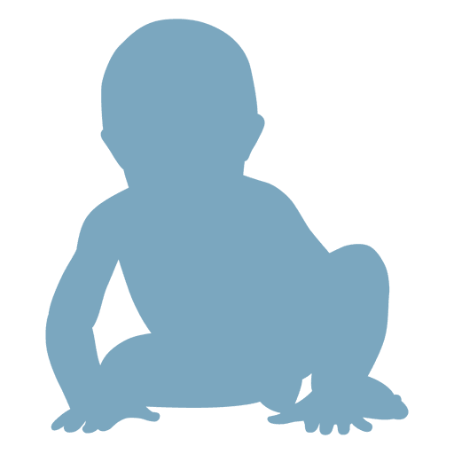 Baby standing up silhouette PNG Design