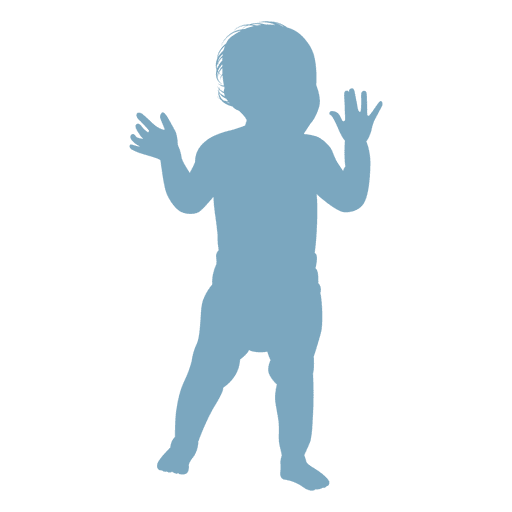 Baby standing silhouette