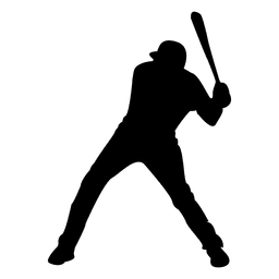 Silueta de huelga de jugador de béisbol Diseño PNG