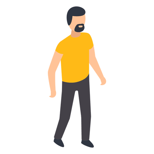 Ilustração de homem de barba Desenho PNG