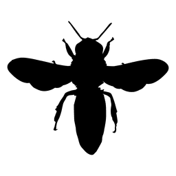 Silueta de abeja 01 Diseño PNG