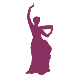 Belly dancer dancing silhouette PNG Design